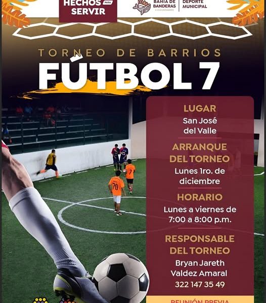 ¡Únete al Torneo de Barrios de Fútbol 7!