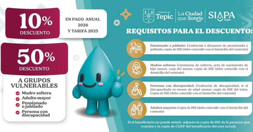 ¡Últimos días de descuentos en SIAPA Tepic!