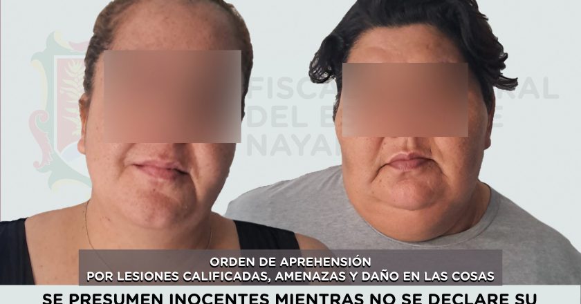 CAPTURADAS POR LESIONES CALIFICADAS, AMENAZAS Y DAÑO EN LAS COSAS