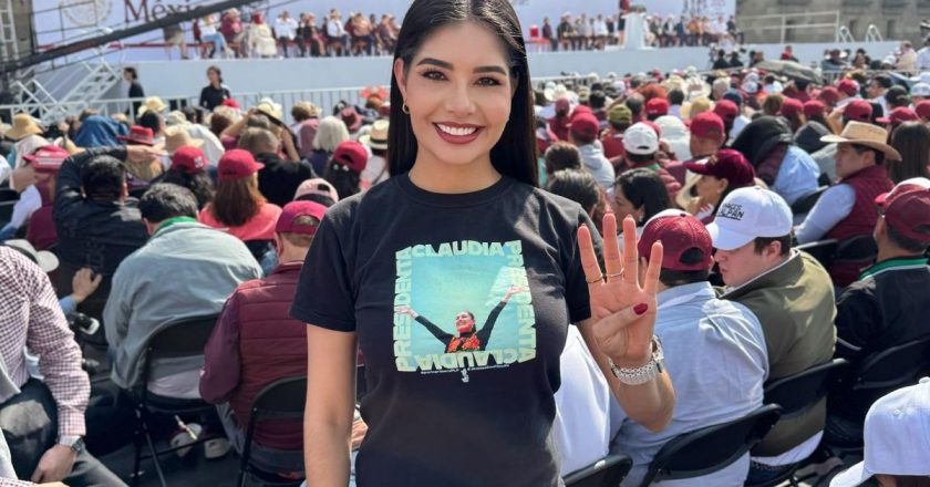 Acompaña Geraldine a Claudia Sheinbaum a celebrar siete años de Transformación