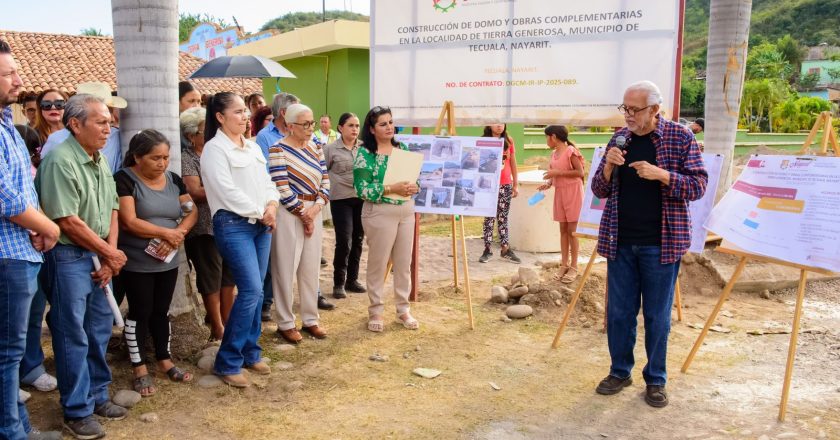 En Tierra Generosa, Tecuala, muy pronto concluirá la instalación del domo, y la comunidad contará con una nueva cancha y espacios deportivos largamente esperados