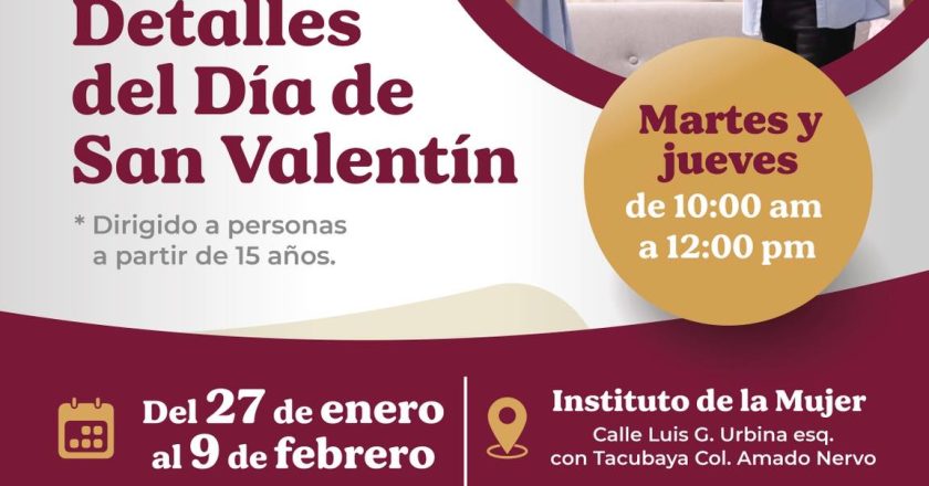 TEPIC INVITA AL CURSO “DETALLES DEL DÍA DE SAN VALENTÍN”