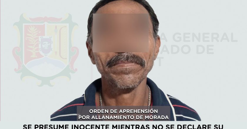 📢 #Boletín | DETENIDO EN SANTIAGO IXCUINTLA POR ALLANAMIENTO DE MORADA