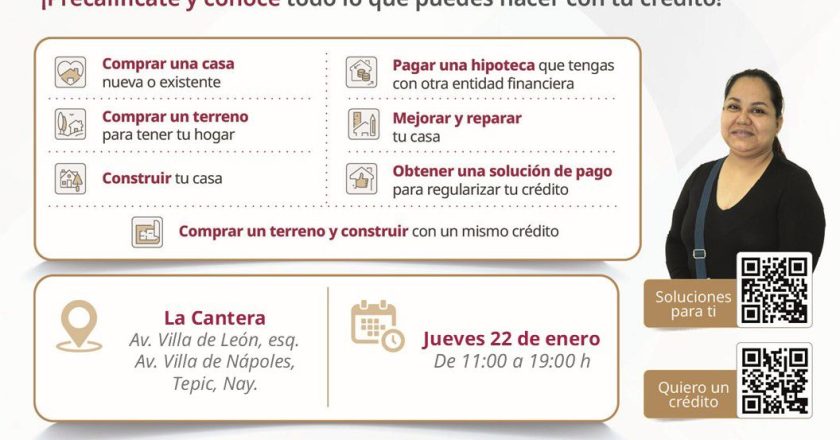 INFONAVIT REALIZARÁ FERIA DE CRÉDITO Y SOLUCIONESDE PAGO EN TEPIC