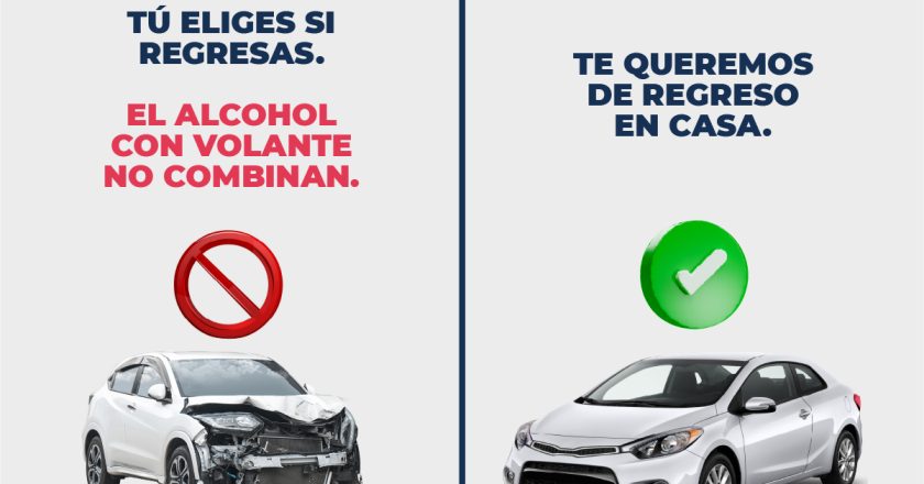 TÚ ELIGES SI REGRESAS: NO CONDUZCAS EBRIO