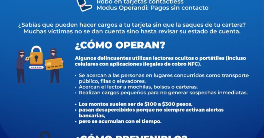 ¡ROBO EN TARJETAS SIN CONTACTO: PROTÉGETE!
