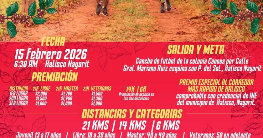 “TRAIL DEL CAFÉ” XALISCO 2026: DEPORTE, MONTAÑA Y ORGULLO CAFETALERO