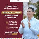 HÉCTOR SANTANA INVITA AL ARRANQUE DE OBRA DE LA CALLE REFORMA EN SAN VICENTE