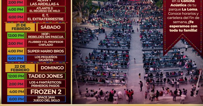¡CINE AL AIRE LIBRE PARA TODA LA FAMILIA EN EL PARQUE LA LOMA!