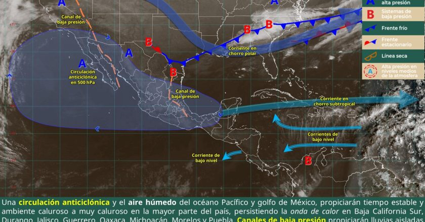 PRONÓSTICO DEL CLIMA PARA HOY 27 DE FEBRERO DE 2026: AMBIENTE CALUROSO Y RACHAS DE VIENTO EN DIVERSOS ESTADOS
