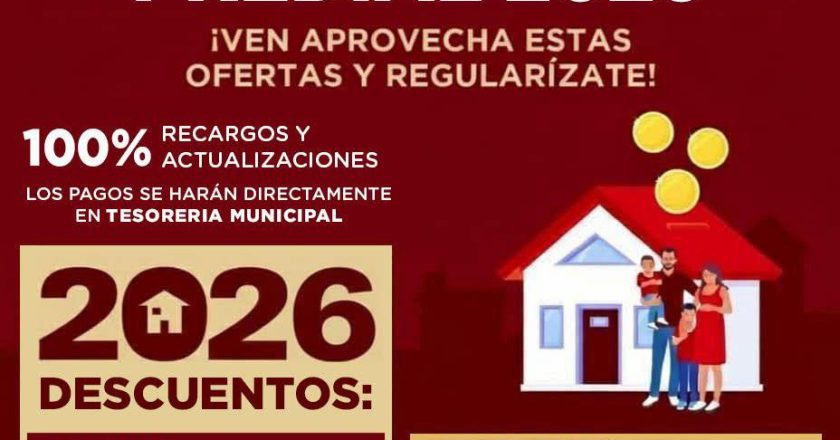 ¡ÚLTIMO DÍA PARA APROVECHAR EL 25% DE DESCUENTO EN PREDIAL 2026 EN ACAPONETA!