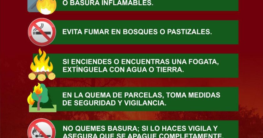 ¡EVITA QUEMAS INNECESARIAS DE PASTIZALES Y PREVIENE INCENDIOS!