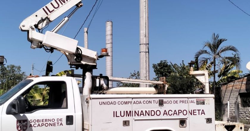 “ILUMINANDO ACAPONETA” LLEGA A SAN MIGUEL Y REFUERZA EL ALUMBRADO PÚBLICO