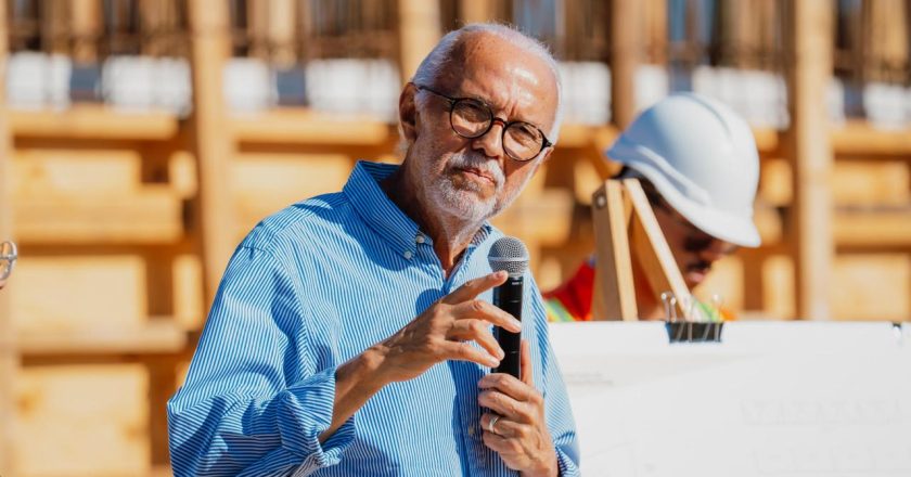 Miguel Ángel Navarro y Beatriz Estrada supervisan construcción de planta de tratamiento en La Fortuna, Tuxpan