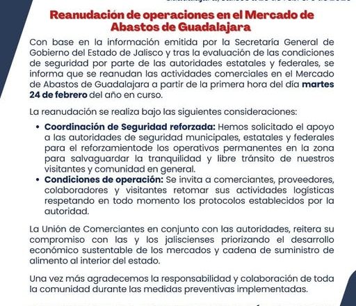 Regreso a la actividad comercial en Guadalajara