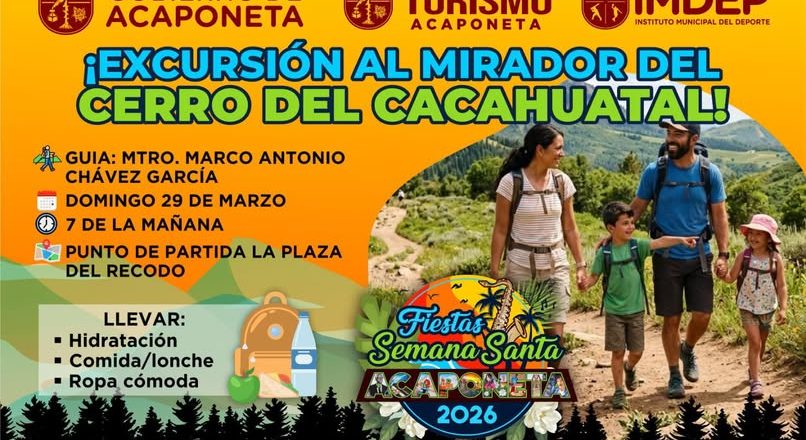 ¡VIVE LA AVENTURA EN EL CERRO DEL CACAHUATAL ESTE DOMINGO EN ACAPONETA!