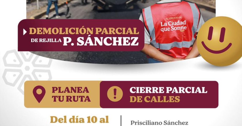 AVISO VIAL: INICIARÁN TRABAJOS DE DEMOLICIÓN EN AV. P. SÁNCHEZ