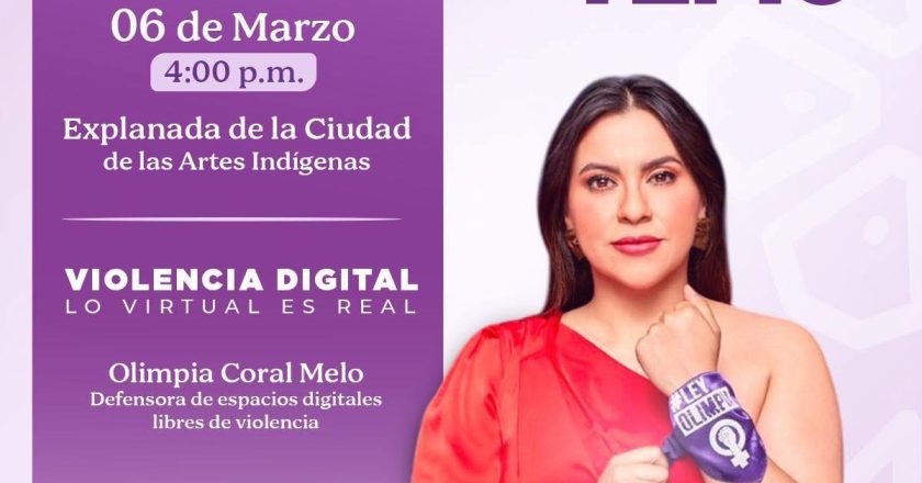 OLIMPIA CORAL MELO COMPARTIRÁ SU HISTORIA Y LUCHA CONTRA LA VIOLENCIA DIGITAL