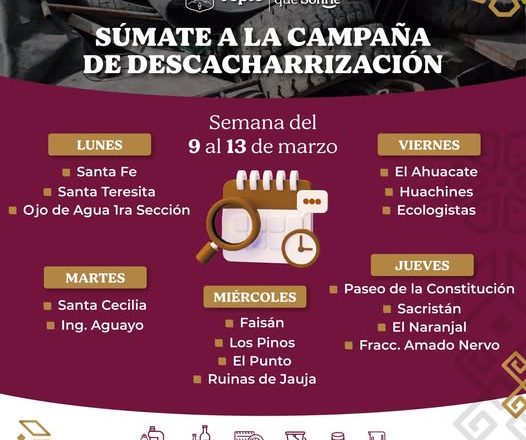 Gobierno de Tepic Continúa con la Campaña de Descacharrización en Colonias de la Ciudad