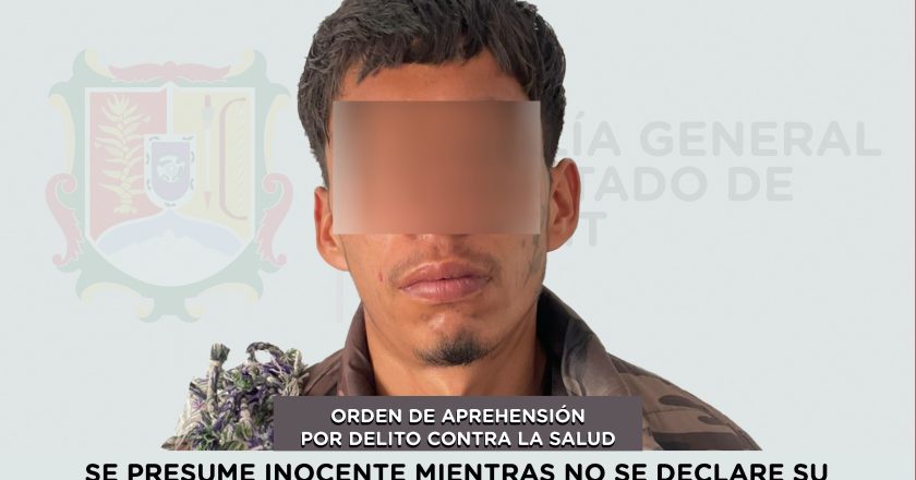 📢 #Boletín | DETENIDO EN TEPIC POR DELITO CONTRA LA SALUD