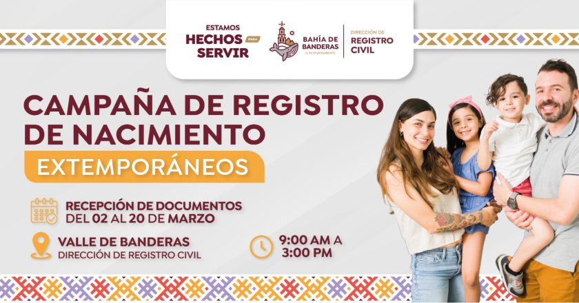 ¡IMPULSO AL REGISTRO DE NACIMIENTO EXTEMPORÁNEO!