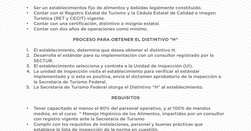 INVITAN A ESTABLECIMIENTOS DE NAYARIT A OBTENER EL DISTINTIVO “H” DE HIGIENE ALIMENTARIA