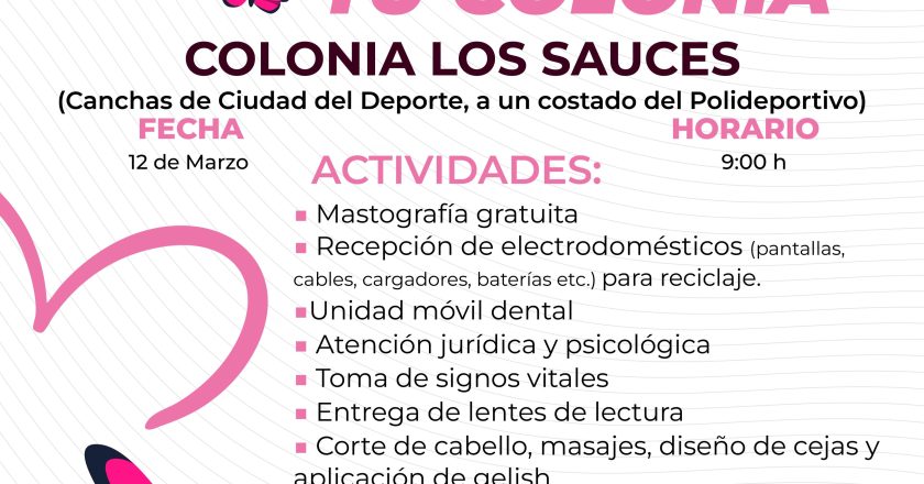 “LATIENDO EN TU COLONIA” LLEGA A LOS SAUCES CON SERVICIOS GRATUITOS PARA LAS FAMILIAS
