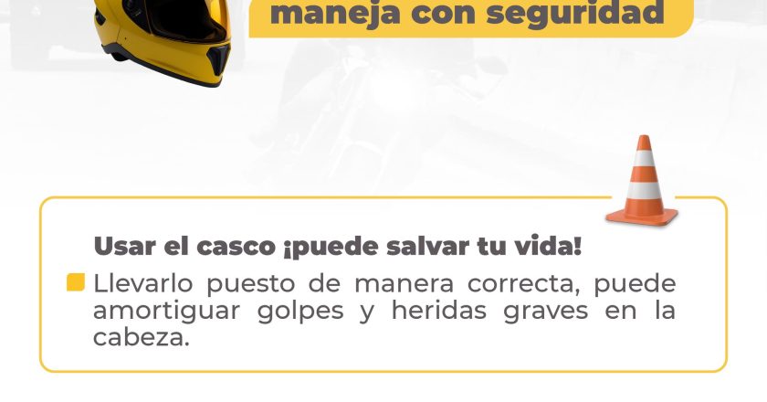 USA CASCO Y MANEJA CON SEGURIDAD PARA PREVENIR ACCIDENTES