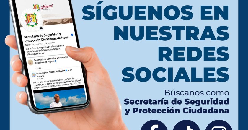¡SÍGUENOS Y CONÉCTATE CON LA SSPC DE NAYARIT!