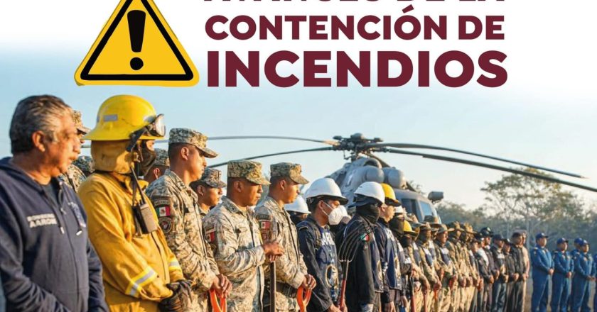 CONTINÚAN AVANCES EN LA CONTENCIÓN DEL INCENDIO FORESTAL EN LA CRUZ DE HUANACAXTLE