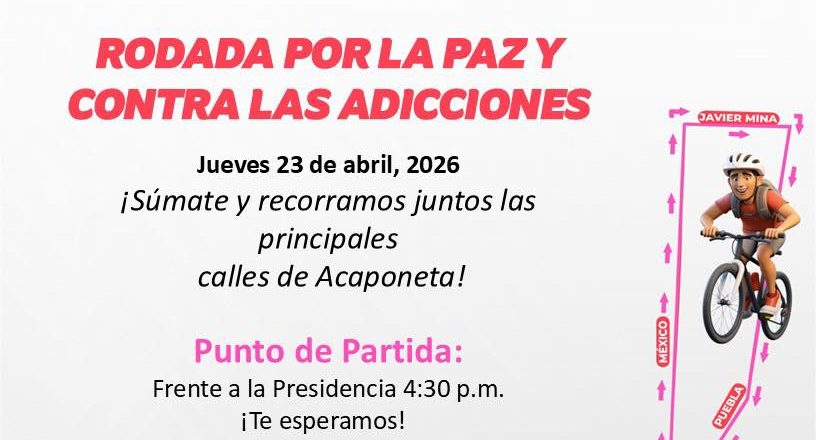 ¡TODO LISTO PARA LA RODADA POR LA PAZ Y CONTRA LAS ADICCIONES!