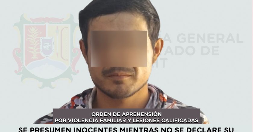 CAPTURADO EN AMATLÁN DE CAÑAS POR LESIONES CALIFICADAS Y VIOLENCIA FAMILIAR