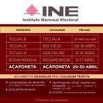 INFORMACIÓN IMPORTANTE DEL MÓDULO DEL INE: HORARIOS Y REQUISITOS