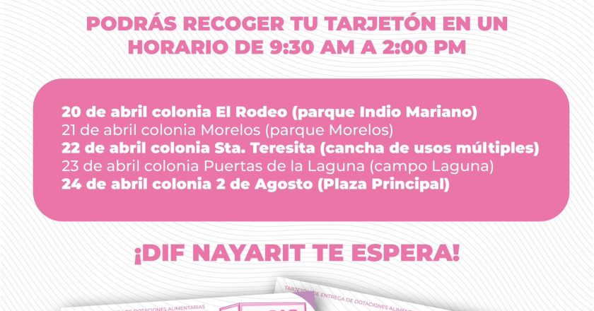 ¡Atención a las y los beneficiarios del PAB en Tepic!