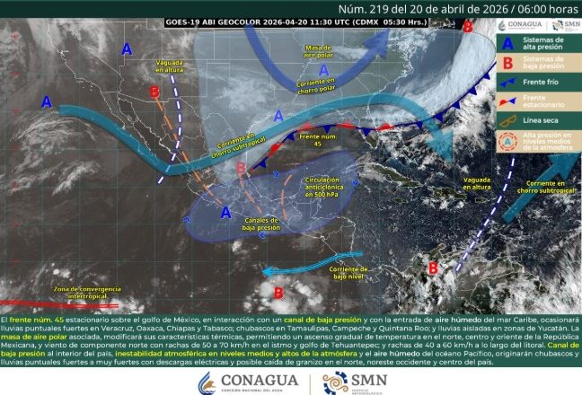 PRONÓSTICO DEL CLIMA HOY 20 DE ABRIL: LLUVIAS, CALOR EXTREMO Y FUERTES VIENTOS