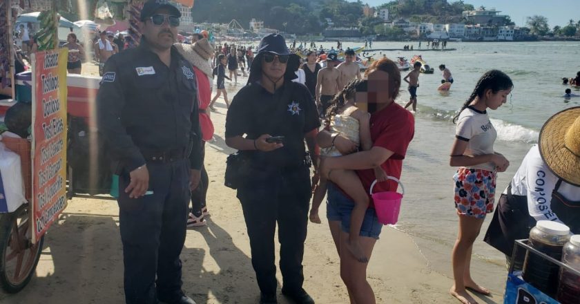 Localiza Policía Estatal Turística a menor extraviada en playa de Guayabitos