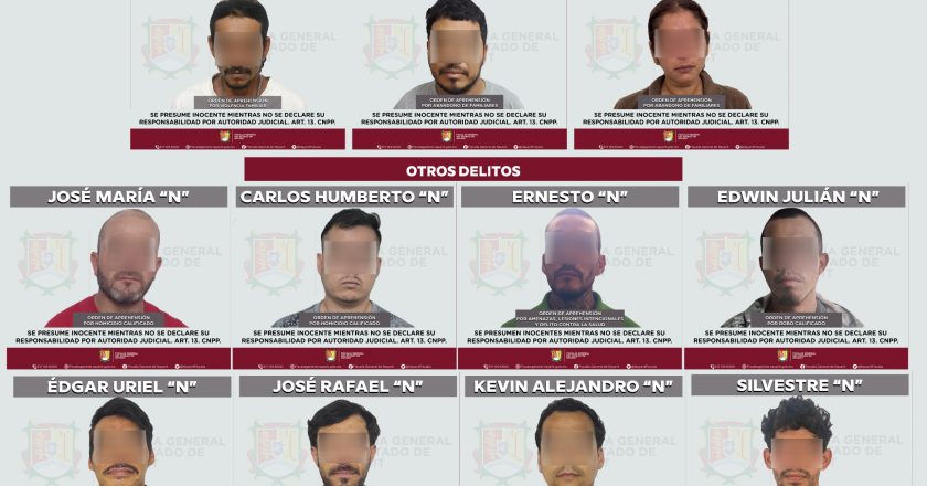 CUMPLIMENTA FGEN 29 ÓRDENES DE APREHENSIÓN EN DIVERSOS MUNICIPIOS DE NAYARIT