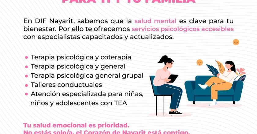 DIF Nayarit fortalece tu bienestar emocional con terapias psicológicas