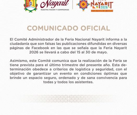 Gobierno del Estado de Nayarit informa: