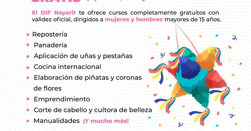 Aprende, crea y crece con los cursos gratuitos de DIF Nayarit