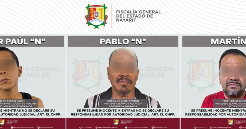 DETIENE FISCALÍA A TRES PROBABLES RESPONSABLES DE DELITOS SEXUALES