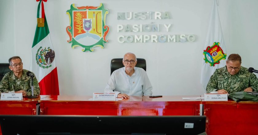 Miguel Ángel Navarro mantiene evaluación permanente de la estrategia de seguridad en Nayarit