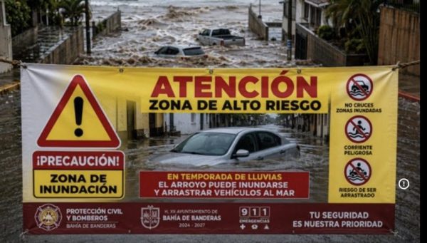 ¡REFUERZAN MEDIDAS CONTRA INUNDACIONES EN BAHÍA DE BANDERAS! INSTALAN SEÑALIZACIÓN EN ZONAS DE RIESGO
